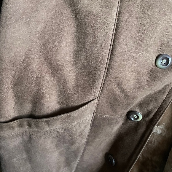 Vintage Mens Genuine Shearling Sheepskin Coat - Picture 8 of 12